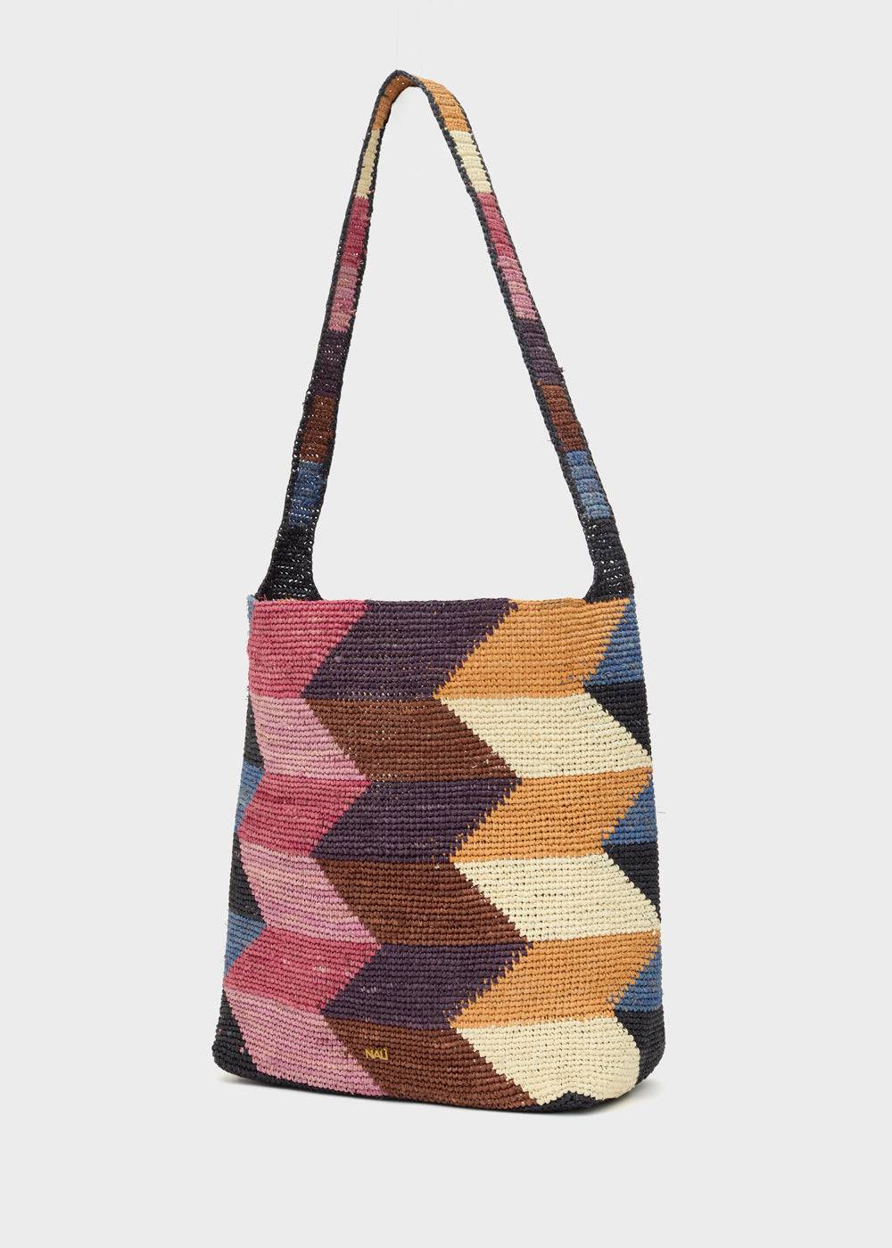 Nalí SUKY BAG IN MULTI RAFFIA + COLORS