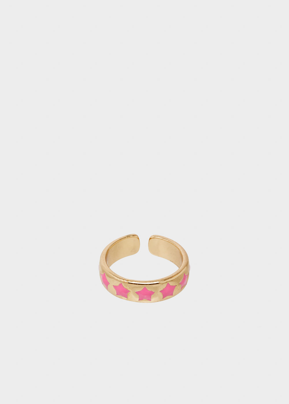 Nalí SUMMY ADJUSTABLE RING W/ PINK STARS