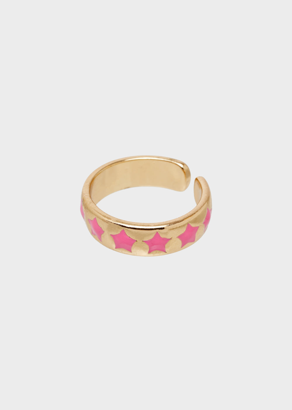 Nalí SUMMY ADJUSTABLE RING W/ PINK STARS