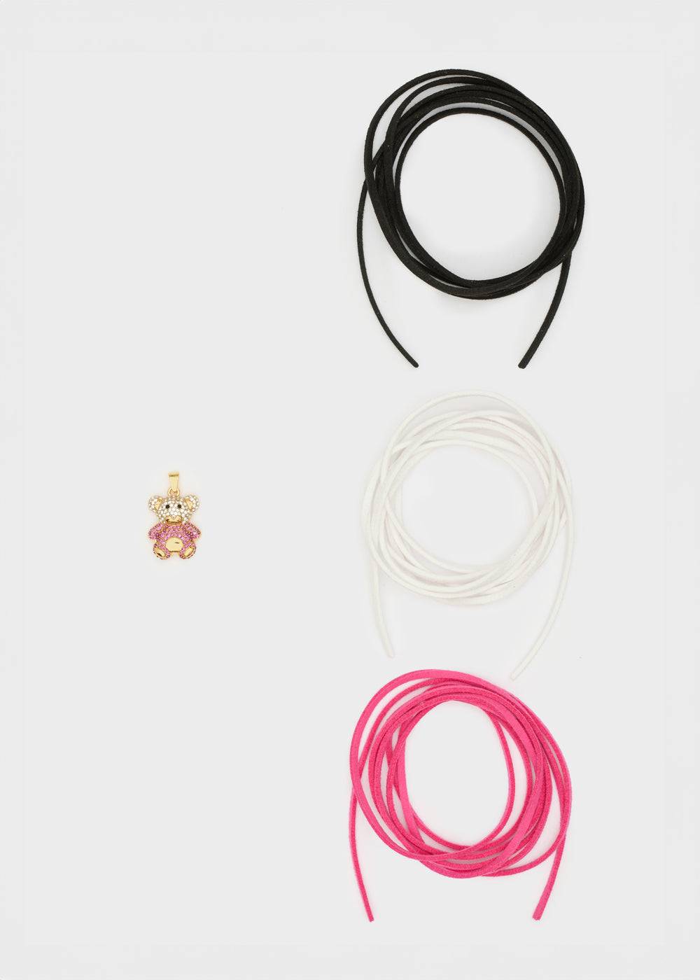Nalí TEDDY NECKLACE SET W/ FUCHSIA TEDDY CHARM