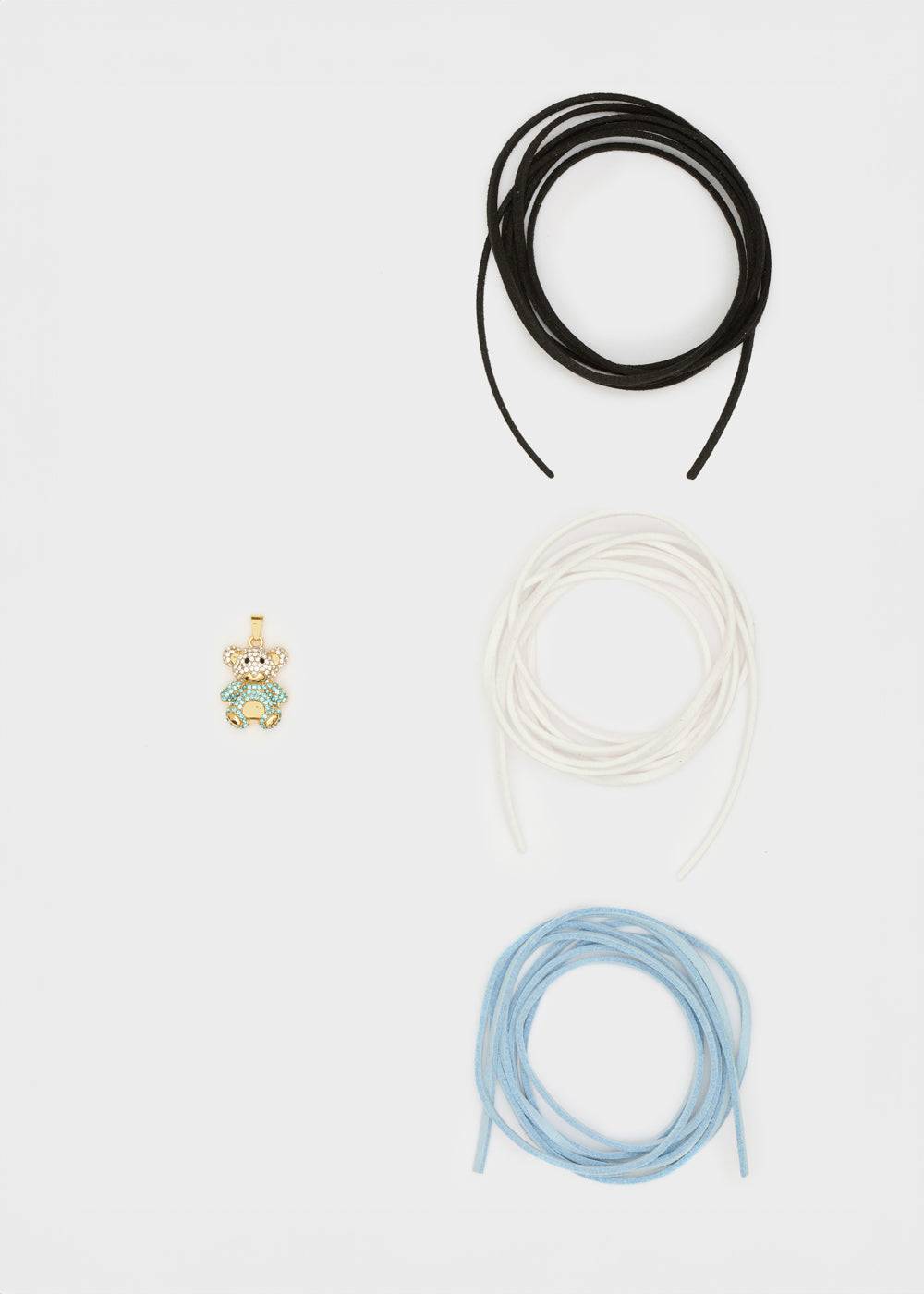 Nalí TEDDY NECKLACE SET W/ L.BLUE TEDDY CHARM