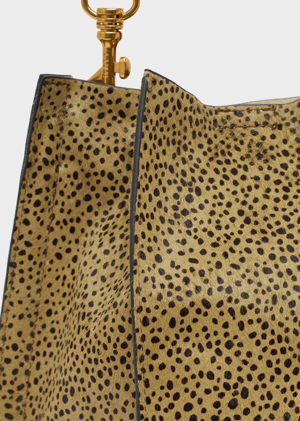 Nalí TITTI BUCKET BAG IN REAL LEATHER GREEN