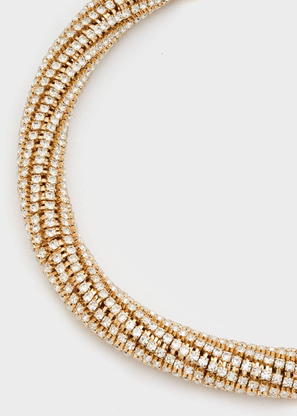 Nalí TUBE NECKLACE W/ CLEAR STONES