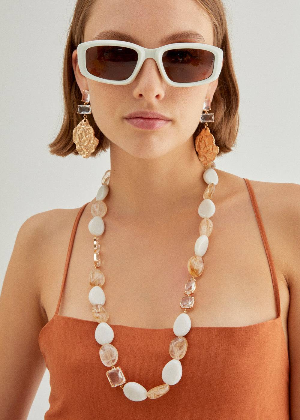 Nalí VENICE LONG NECKLACE IN RESIN + COLORS