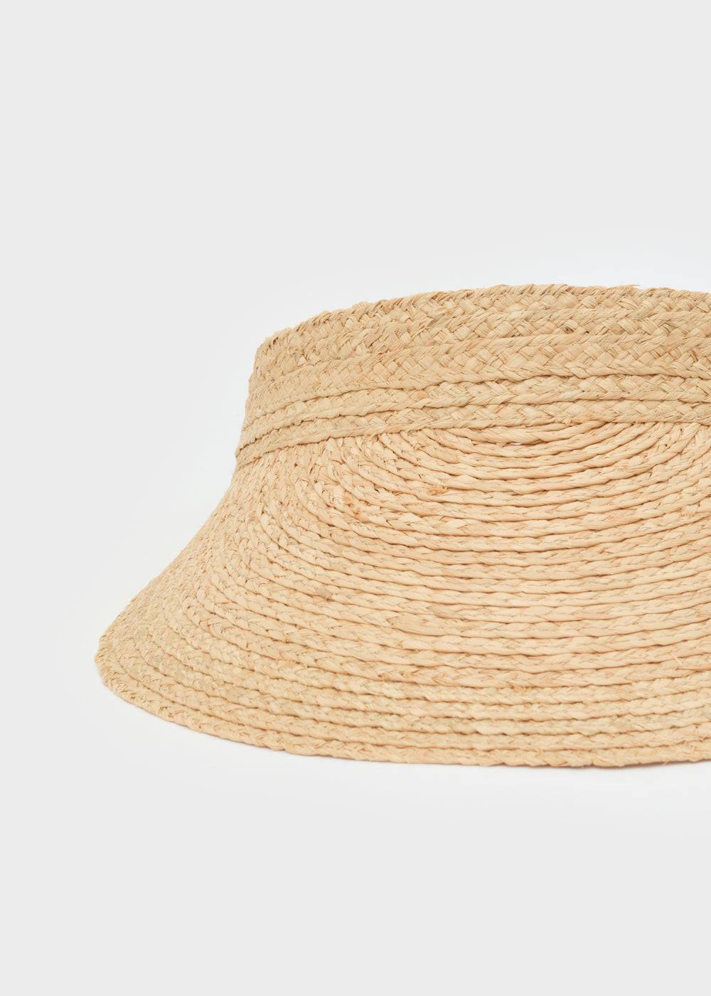 Nalí VISOR HAT IN NATURAL RAFFIA