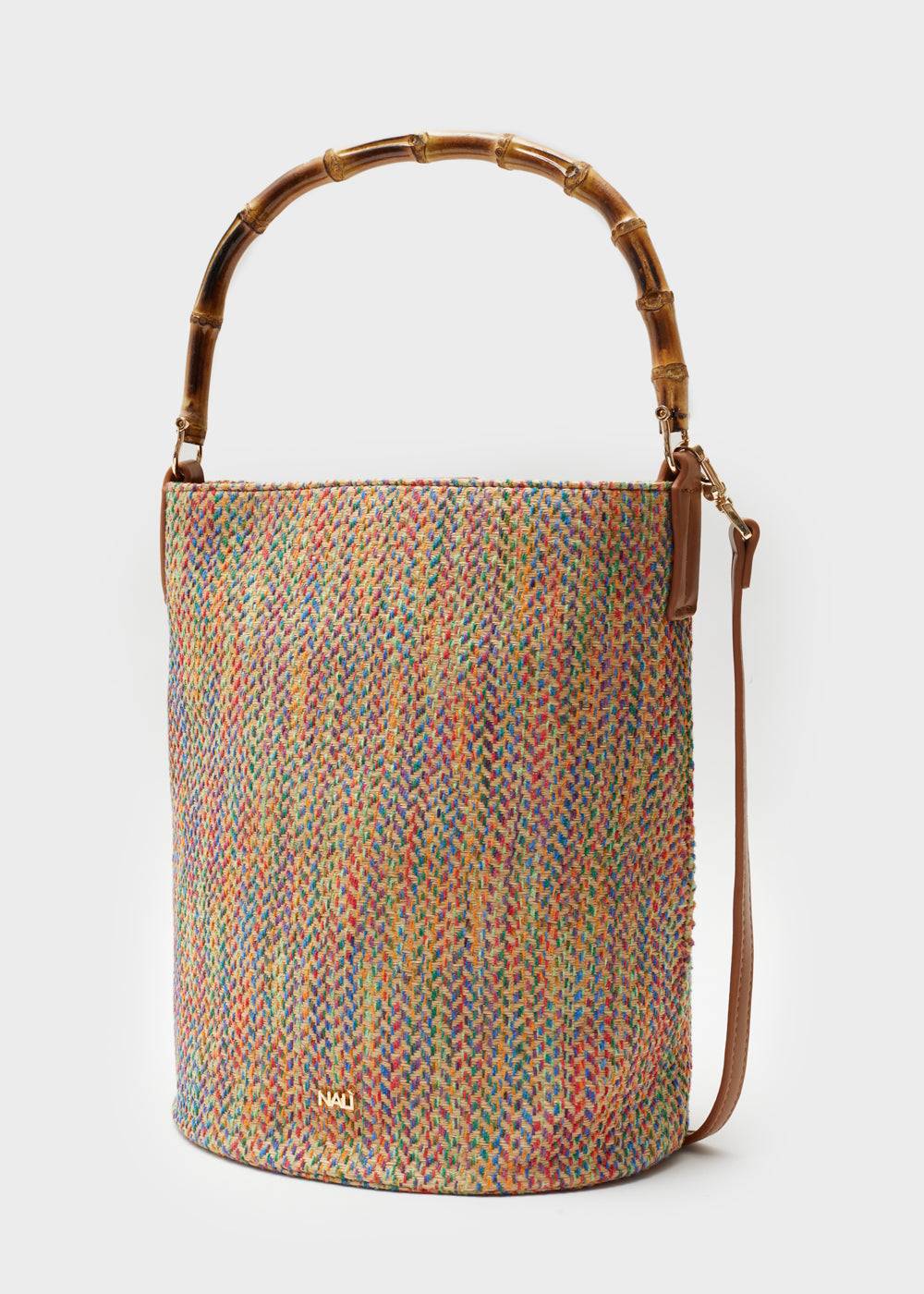 Nalí WENDY BUCKET BAG BAMBOO HANDLE + COLORS