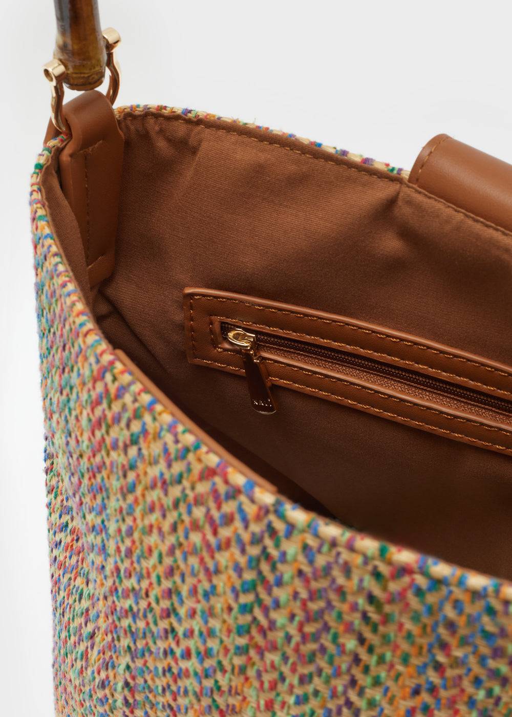 Nalí WENDY BUCKET BAG BAMBOO HANDLE + COLORS