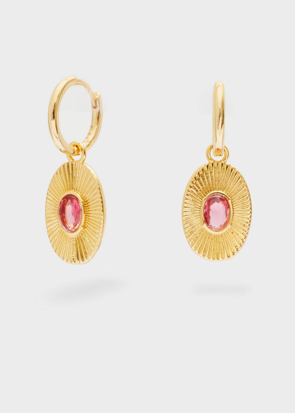 Nalí ZOLA OVAL EARRINGS W/STONE + COLORS