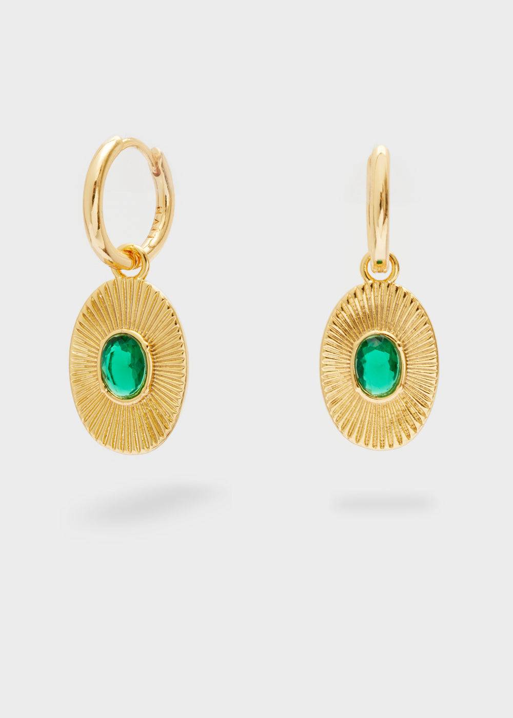 Nalí ZOLA OVAL EARRINGS W/STONE + COLORS