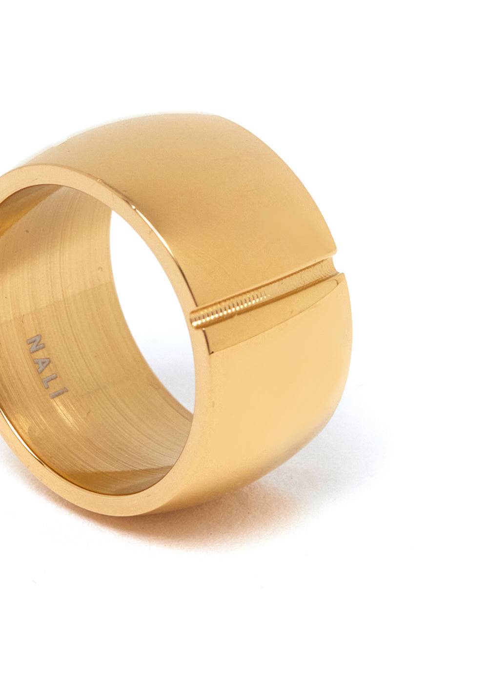 Nalí RAYA DOUBLE RIGID RING IN GOLD STAINLESS STEEL