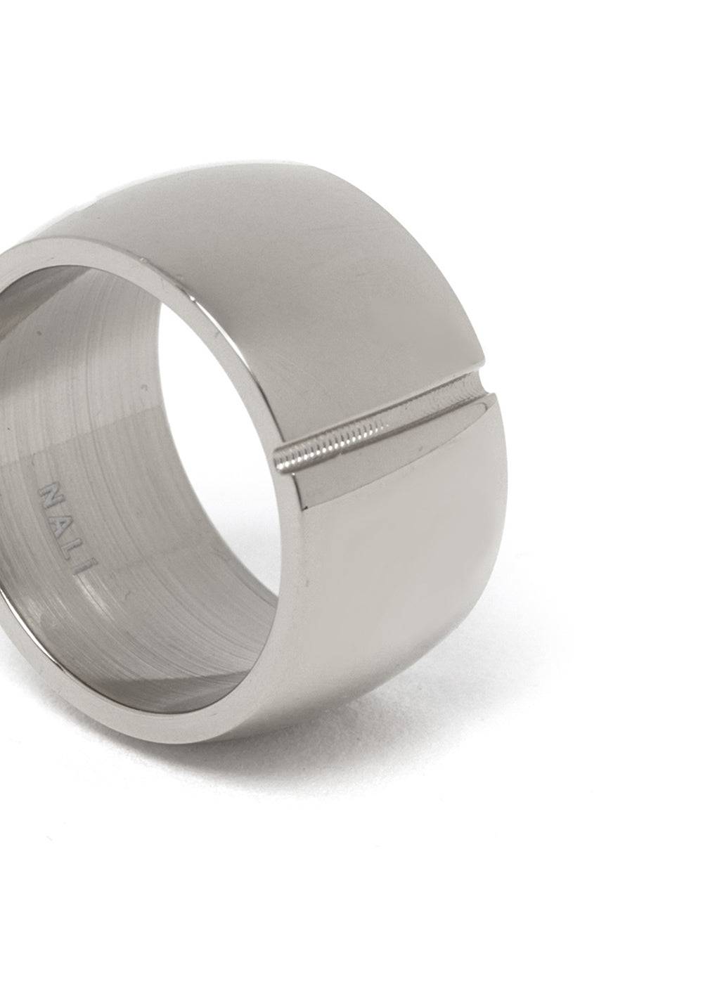 Nalí RAYA DOUBLE RIGID RING IN SILVER STAINLESS STEEL