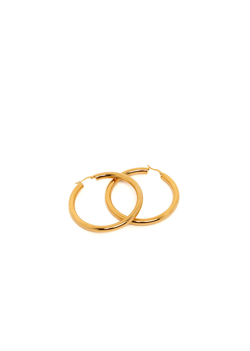 Nalí SOLLY LARGE HOOP EARRINGS IN GOLD STAINLESS STEEL