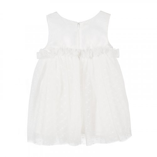 Nanán Abito Top In Shantung E Gonna In Tulle Bianco