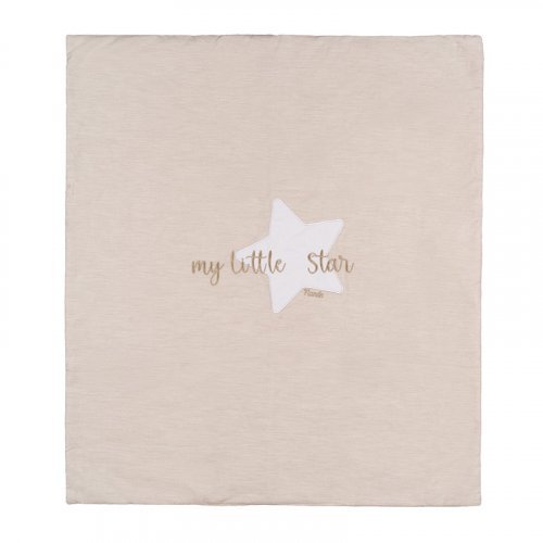Nanán Copertina Per Carrozzina Beige In Jersey "My Little Star"