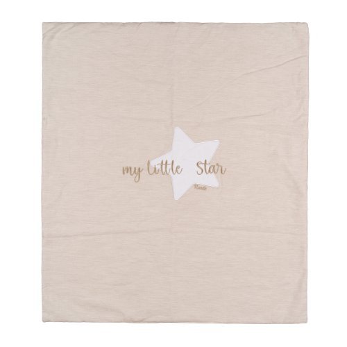 Nanán Copertina Per Carrozzina Beige In Jersey "My Little Star"