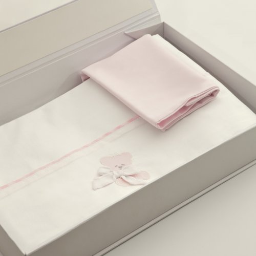 Nanán Gift Promo: Set Lenzuola Carrozzina + Copertina Carrozzina ROSA