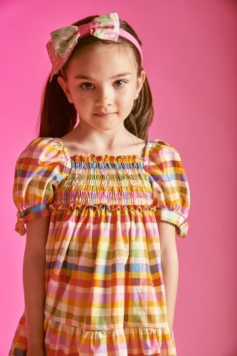 Nanán Abito A Quadri Con Smock