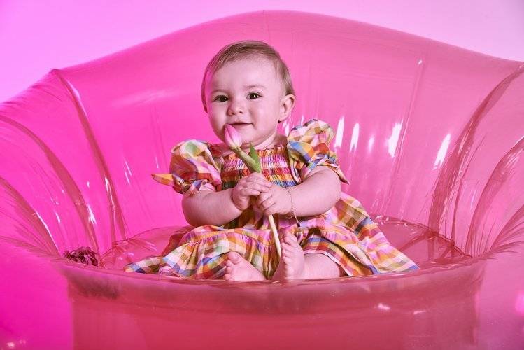 Nanán Abito A Quadri Con Smock