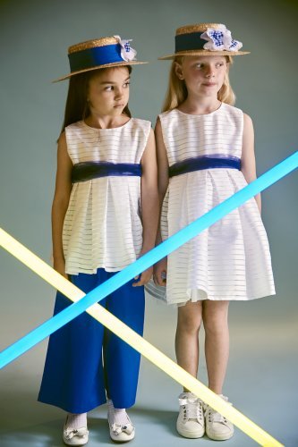 Nanán Abito Con Fascia Blu