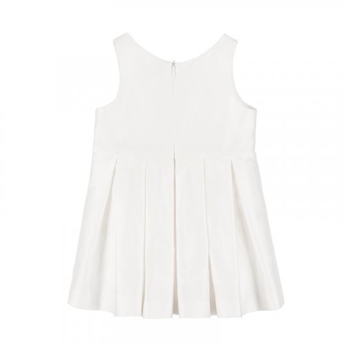 Nanán Abito Con Fiocco Shantung Bianco