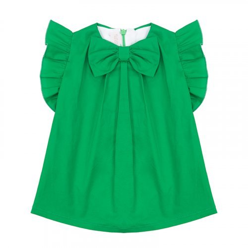 Nanán Abito In Popeline Con Fiocco