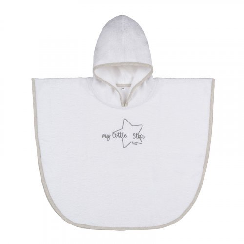 Nanán Accappatoio poncho grigio "My little star"