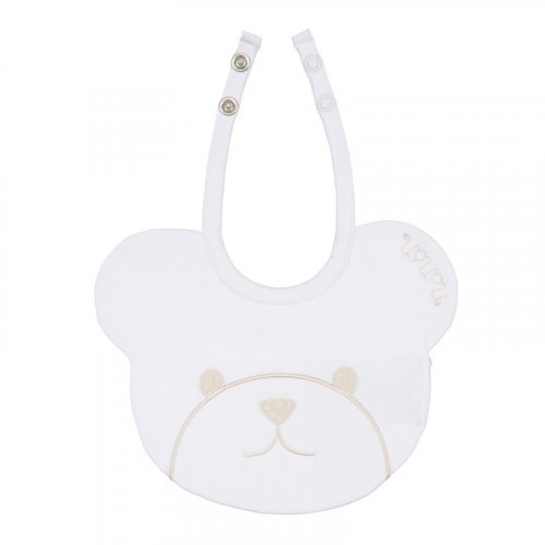 Nanán Bavaglio Bianco Con Orso
