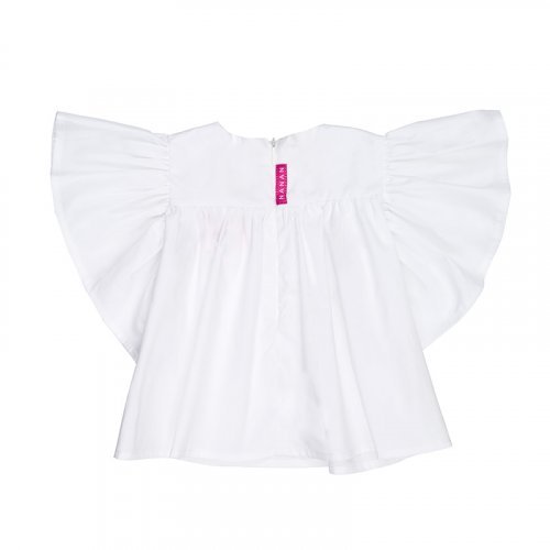 Nanán Blusa In Popeline Bianca