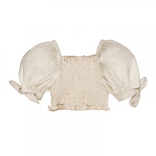 Nanán Blusa In Punto Smock Panna