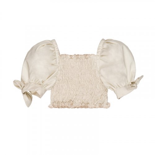 Nanán Blusa in punto smock panna