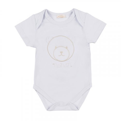 Nanán Body Con Orsetto Bianco