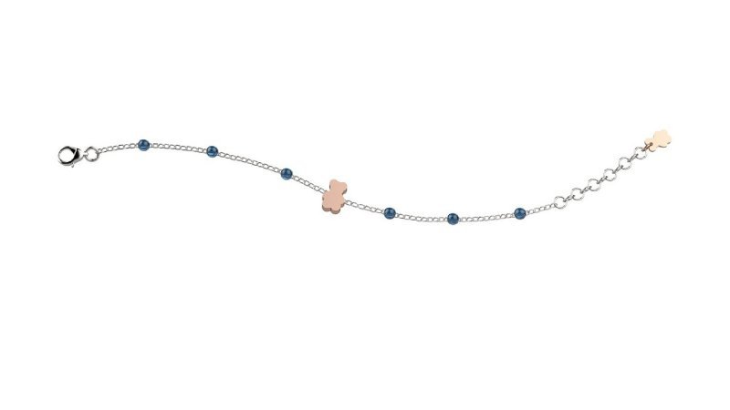 Nanán Bracciale Argento 925 - Palline Azzurro
