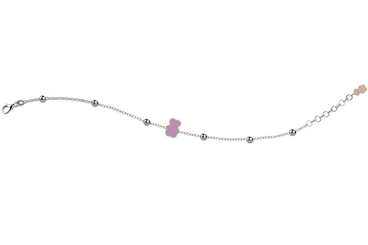 Nanán Bracciale Con Orso Rosa