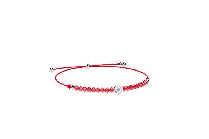 Nanán Bracciale Cordino Con Cuore Rosso