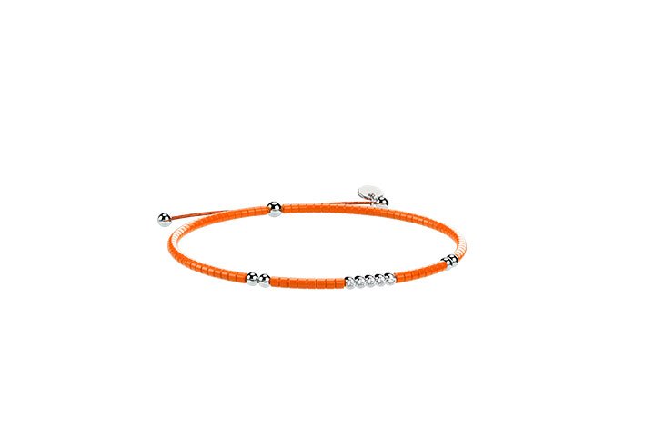Nanán Bracciale Cordino E Argento Arancio