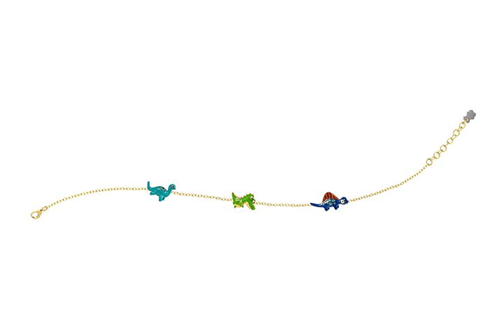 Nanán Bracciale Dinosauri Argento