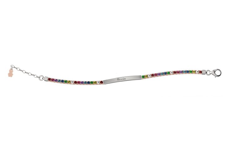 Nanán Bracciale Tennis Bimbo Arg 925 Multicolor