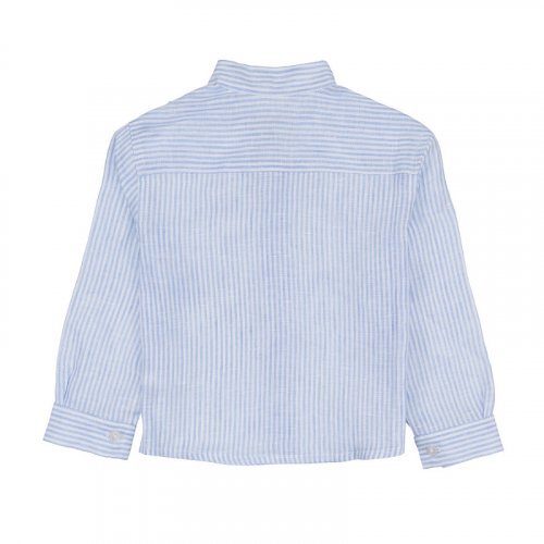 Nanán Camicia Azzurra A Righe In Lino