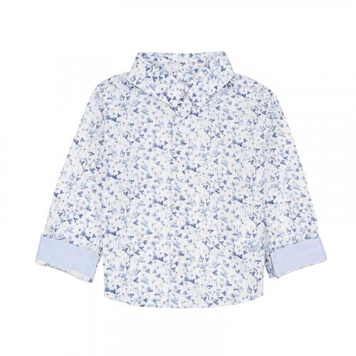Nanán Camicia Blu A Fiori