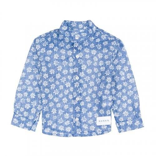 Nanán Camicia coreana azzurra