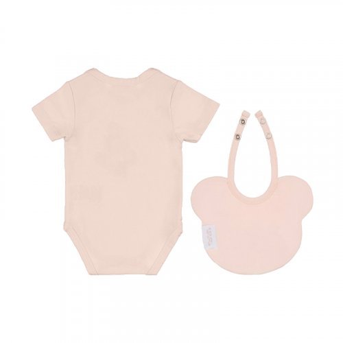 Nanán Confezione Regalo Beige Con Body + Bavaglino