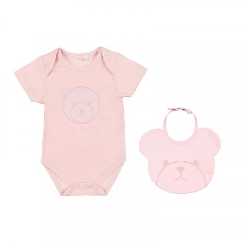 Nanán Confezione regalo rosa con body + bavaglino