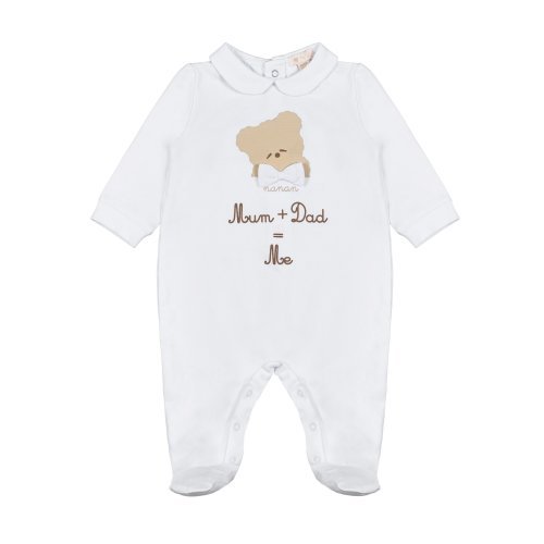 Nanán Confezione Tutina con scritta Mum + Dad=Me