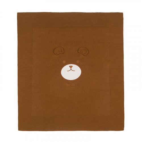 Nanán Coperta In Filo C/orsetto Beige