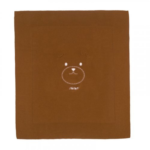 Nanán Coperta In Filo C/orsetto Beige