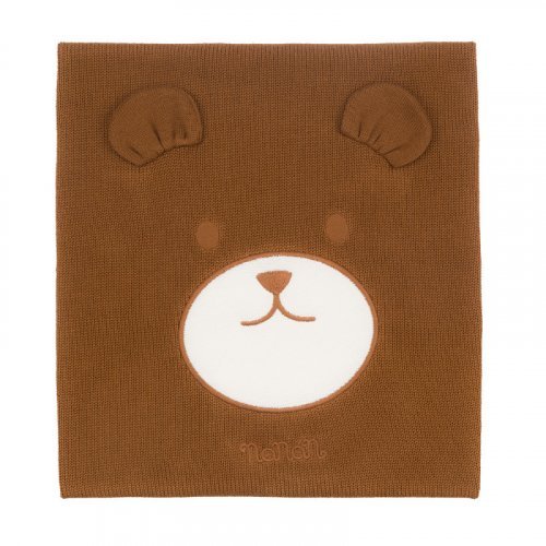 Nanán Coperta In Filo C/orsetto Beige