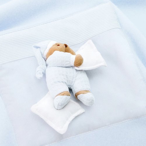 Nanán Copertina Carrozzina In Pile Puccio Azzurra