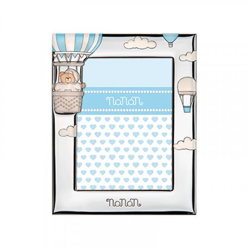 Nanán Cornice Argento Puccio Azzurro 90x130mm