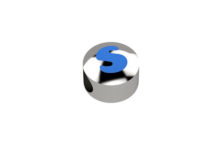 Nanán Cursore Lettera Azzurra S - Ag 925