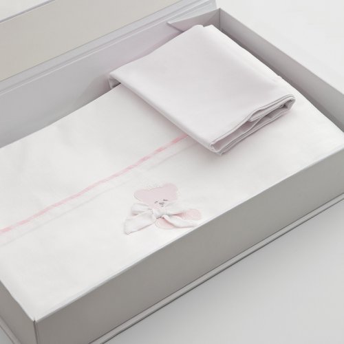 Nanán Lenzuola Carrozzina Coccolo Rosa